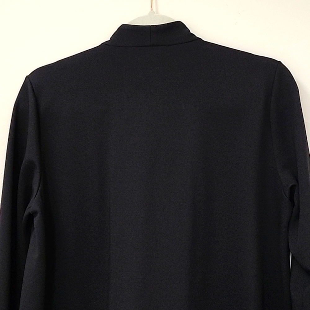 Eileen Fisher preppy Black Drape Open Blazer Office Siren size Small - Picture 11 of 17